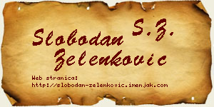 Slobodan Zelenković vizit kartica